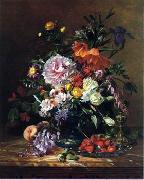 Floral, beautiful classical still life of flowers.114